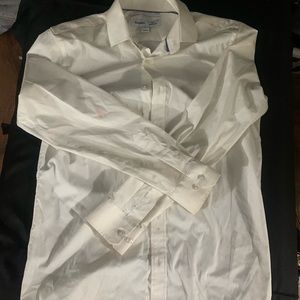 Old Navy White Collar Button Up Long Sleeve Men’s Shirt